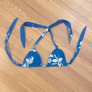 Mikoh blue floral bikini top